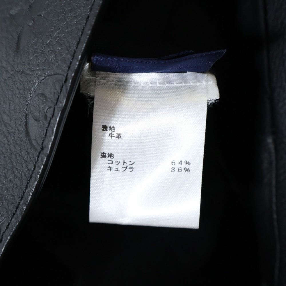 LOUIS VUITTON(ルイヴィトン) Monogram Embossed Utility Jacket モノグラム レザージャケット ブラック HIL46EQXS