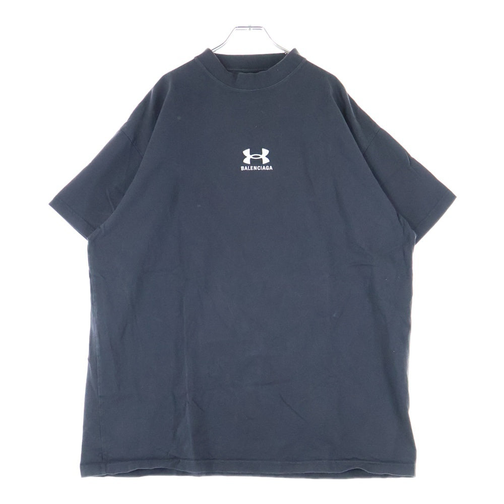BALENCIAGA(バレンシアガ) ×Under Armour T-Shirt アンダーアーマー ロゴ刺繍 半袖Tシャツ ブラック 787349 TRVB7