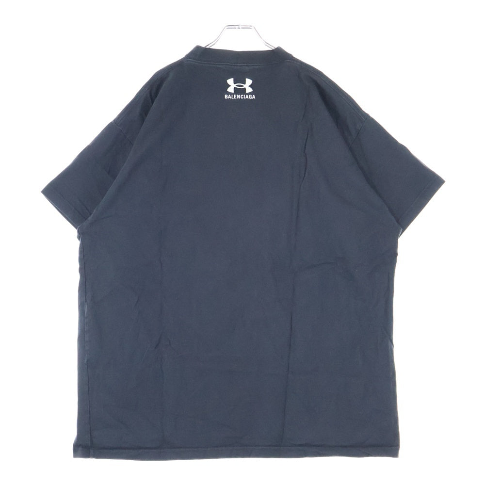 BALENCIAGA(バレンシアガ) ×Under Armour T-Shirt アンダーアーマー ロゴ刺繍 半袖Tシャツ ブラック 787349 TRVB7