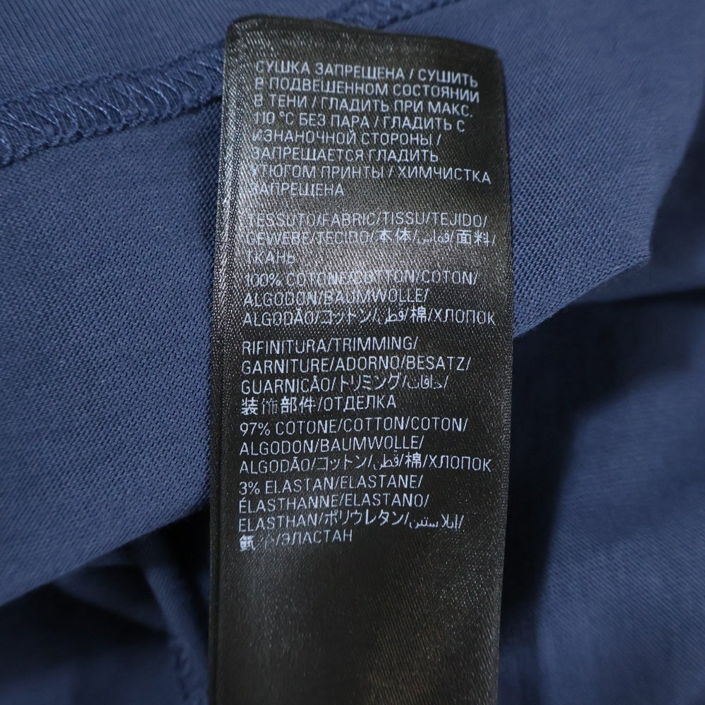 BALENCIAGA(バレンシアガ) Distressed Logo Print Oversized T-Shirt BBロゴ ダメージ加工 半袖Tシャツ ネイビー 739028 TOVU6
