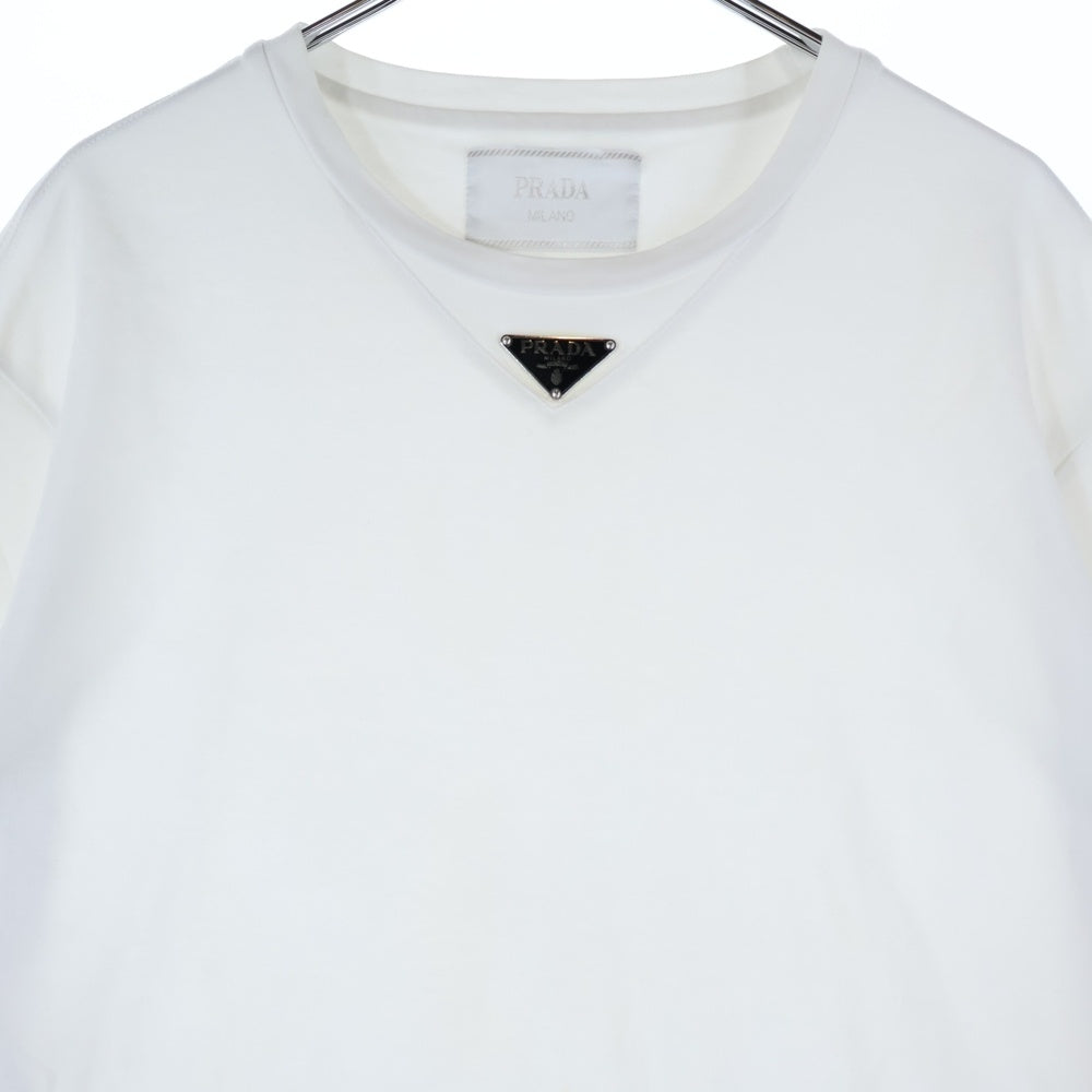 PRADA(プラダ) T-Shirt トライアングルロゴ 半袖Tシャツ ホワイト UJN861