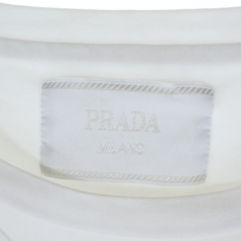 PRADA(プラダ) T-Shirt トライアングルロゴ 半袖Tシャツ ホワイト UJN861