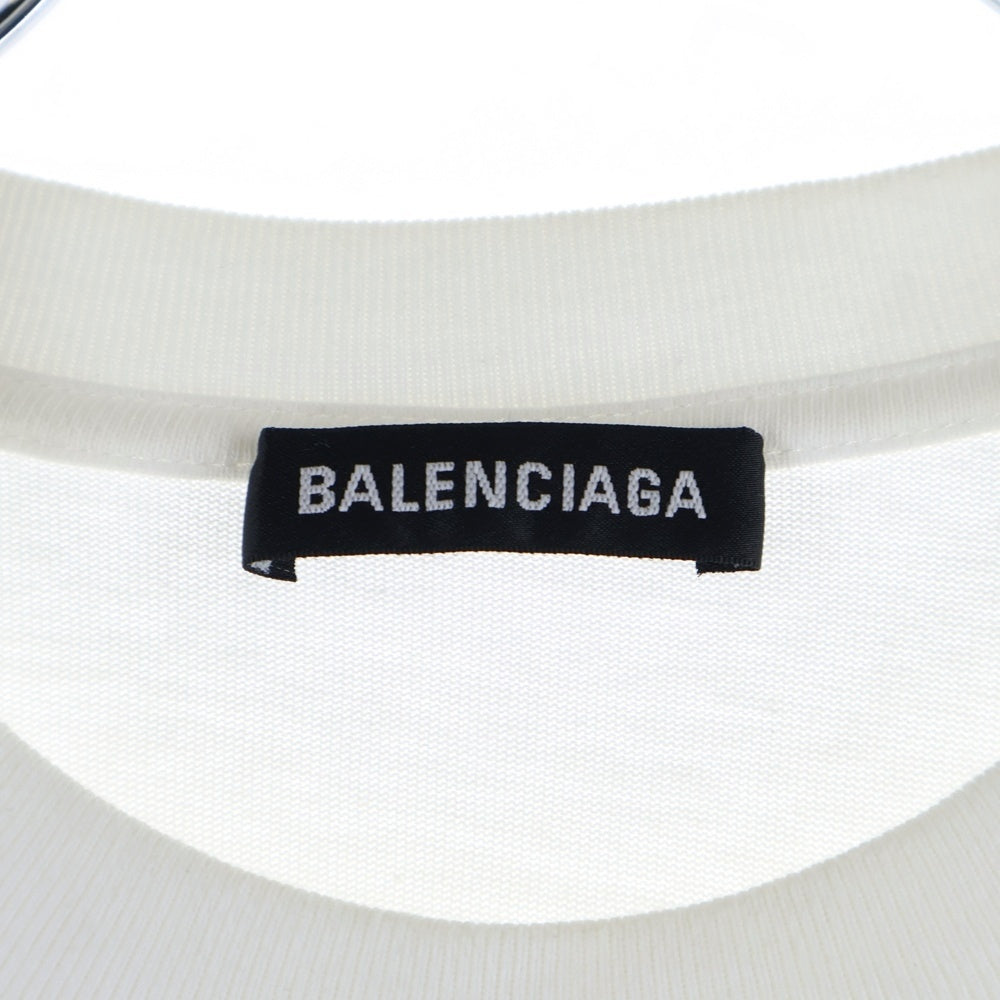 BALENCIAGA(バレンシアガ) 20AW News Logo Short Sleeve T-Shirt ニュース ロゴプリント半袖Tシャツ ホワイト 612966 TIVD1