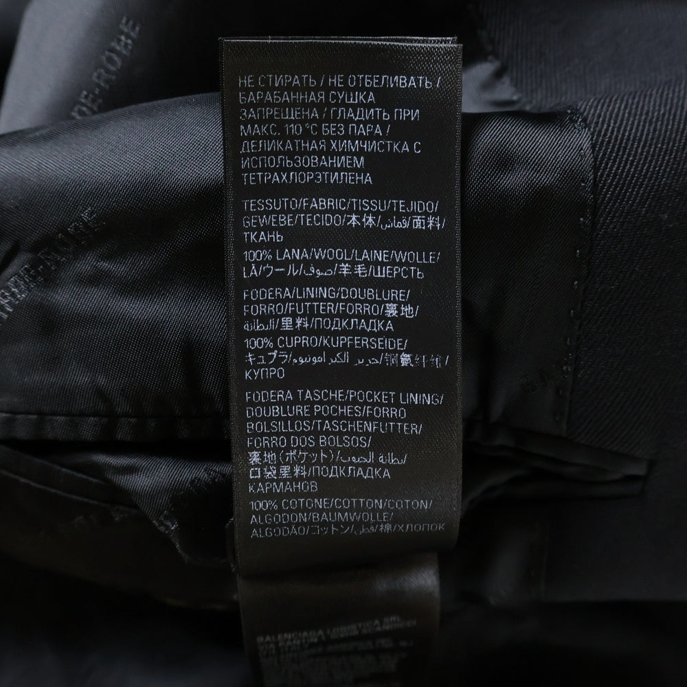 BALENCIAGA(バレンシアガ) Oversized Double Breasted Blazer オーバーサイズ ダブルブレスト ブレザー ブラック 773327 TPT15