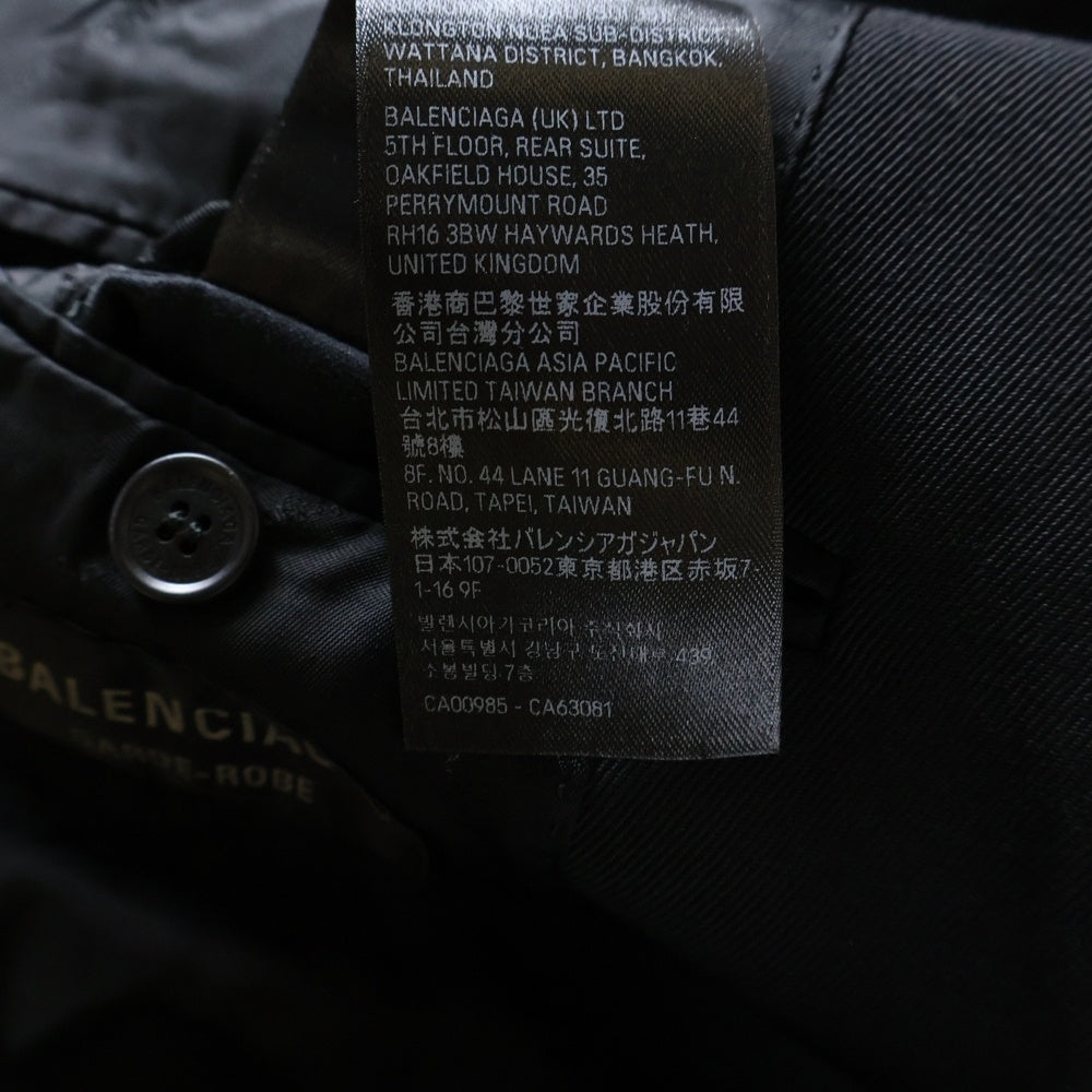 BALENCIAGA(バレンシアガ) Oversized Double Breasted Blazer オーバーサイズ ダブルブレスト ブレザー ブラック 773327 TPT15
