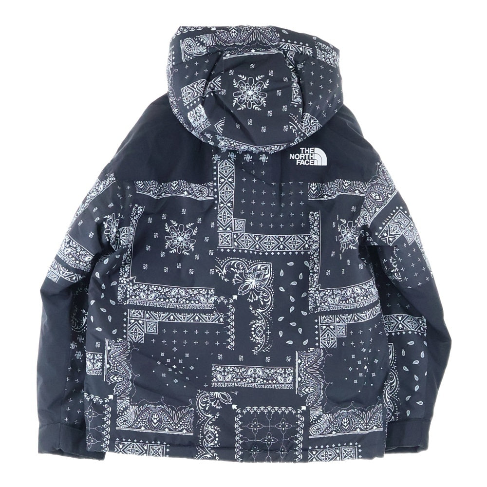 THE NORTH FACE(ザノースフェイス) NOVELTY ULTIMATE DOWN JACKET ノベルティ ユーティリティ フーデッド ダウンジャケット バンダナ 総柄 ブラック NJ2DN63A