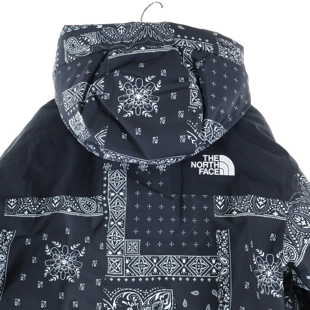 THE NORTH FACE(ザノースフェイス) NOVELTY ULTIMATE DOWN JACKET ノベルティ ユーティリティ フーデッド ダウンジャケット バンダナ 総柄 ブラック NJ2DN63A