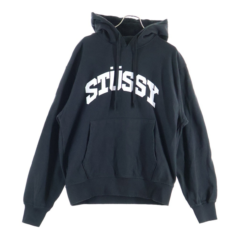 STUSSY(ステューシー) Block Sports Pig Dyed Hood ブロックスポーツ ピッグダイフード スウェットパーカー ブラック