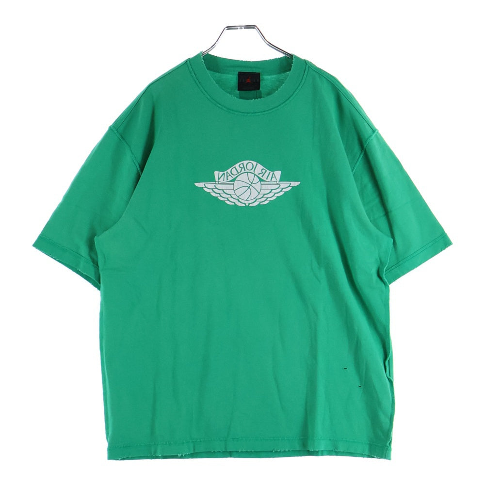 NIKE(ナイキ) JORDAN BRAND M J RARE AIR WSH 85 SS CREW STADIUM ジョーダンブランド ダメージ加工 半袖Tシャツ グリーン IB3130-324