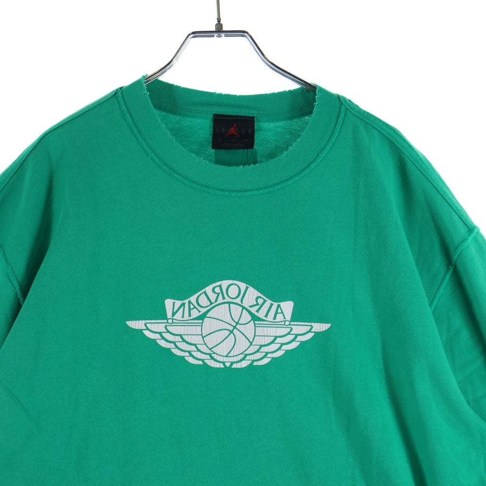 NIKE(ナイキ) JORDAN BRAND M J RARE AIR WSH 85 SS CREW STADIUM ジョーダンブランド ダメージ加工 半袖Tシャツ グリーン IB3130-324