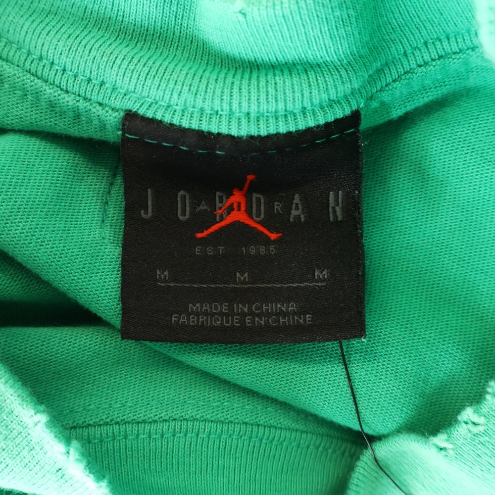 NIKE(ナイキ) JORDAN BRAND M J RARE AIR WSH 85 SS CREW STADIUM ジョーダンブランド ダメージ加工 半袖Tシャツ グリーン IB3130-324