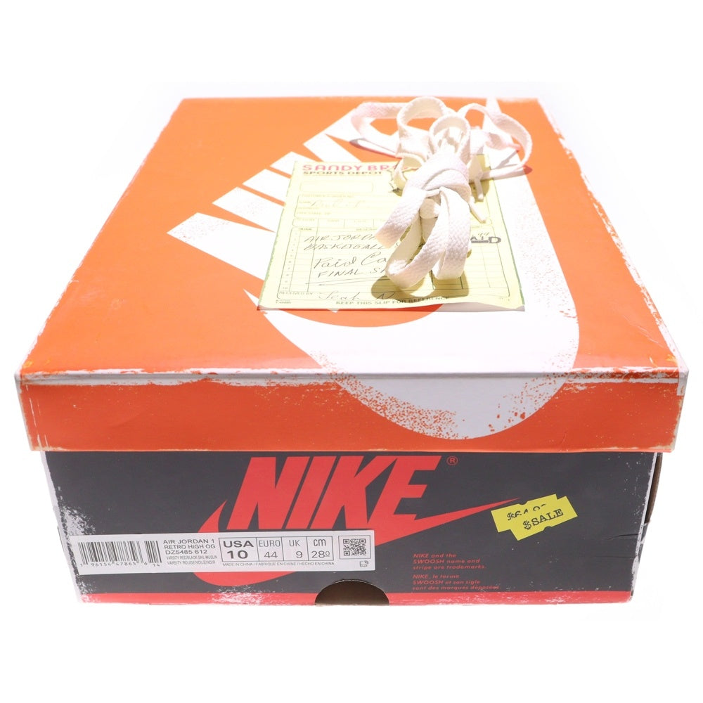 NIKE(ナイキ) AIR JORDAN 1 HIGH OG CHICAGO LOST & FOUND エアジョーダン1 シカゴ ロストアンドファウンド ハイカットスニーカー ホワイト/レッド US10/28cm DZ5485-612