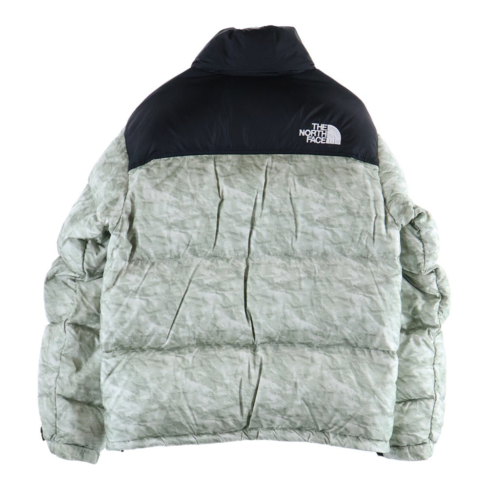 SUPREME(シュプリーム) 19AW ×THE NORTH FACE Paper Print Nuptse Jacket ND91806I ザ ノースフェイス ペーパープリント ヌプシ ナイロン ダウンジャケット ブラック/グレー
