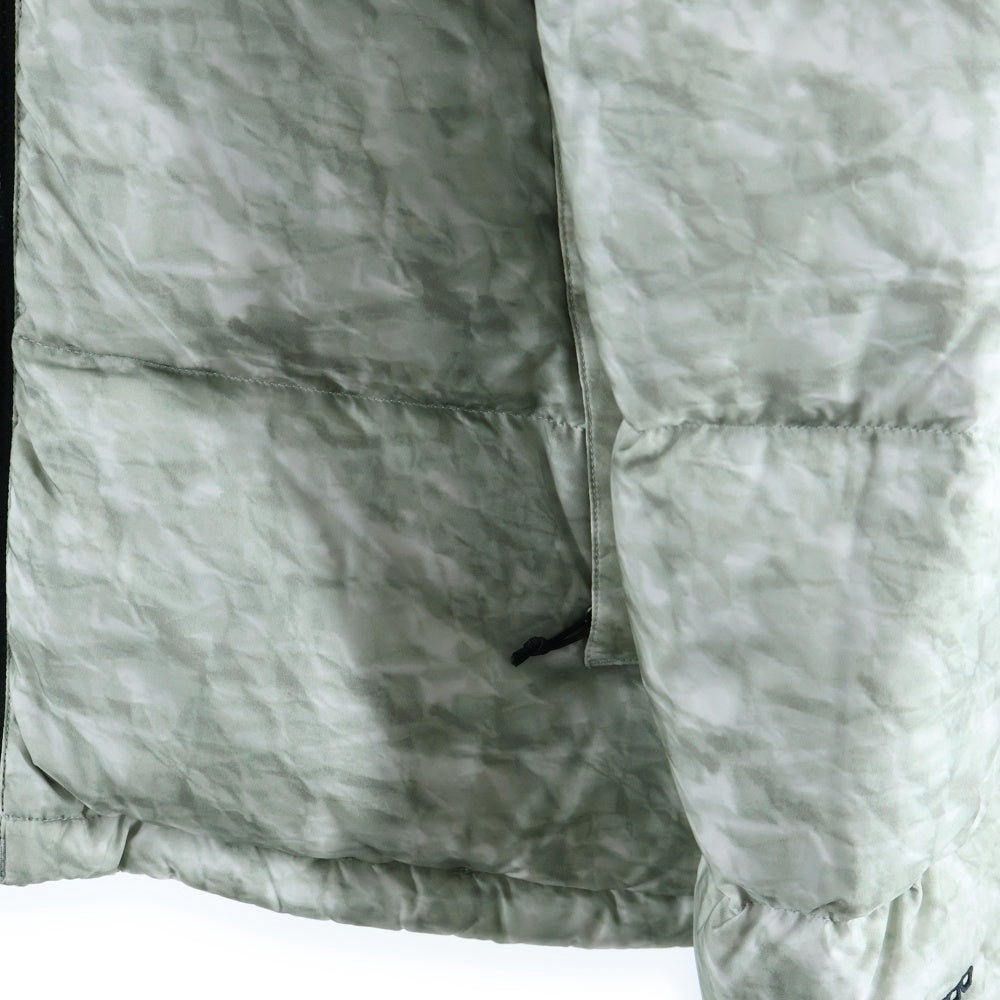 SUPREME(シュプリーム) 19AW ×THE NORTH FACE Paper Print Nuptse Jacket ND91806I ザ ノースフェイス ペーパープリント ヌプシ ナイロン ダウンジャケット ブラック/グレー