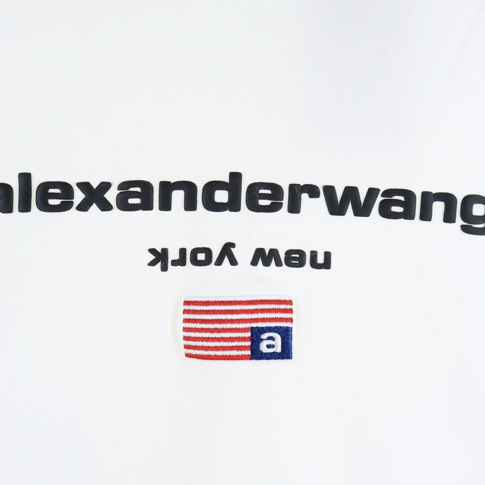 ALEXANDER WANG(アレキサンダーワン) T-Shirt ロゴ刺繍 半袖Tシャツ ホワイト