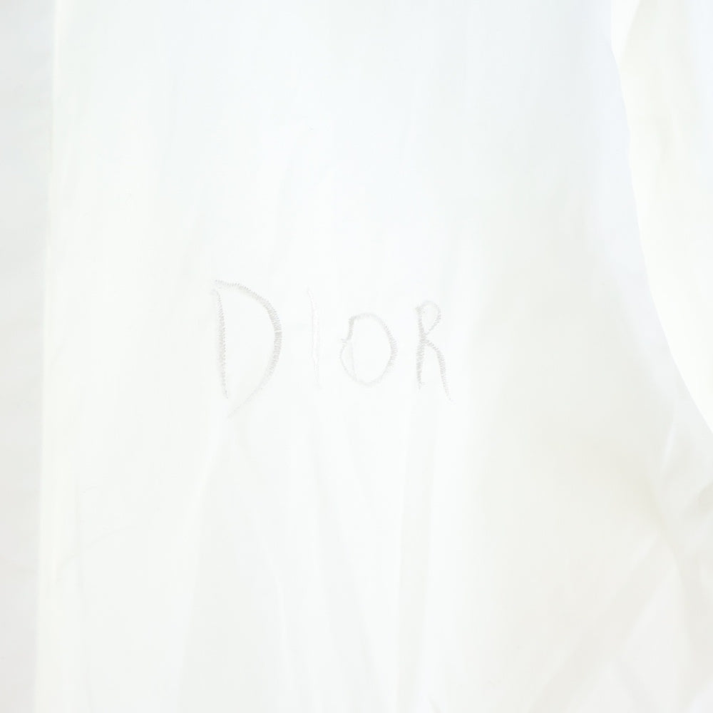DIOR(ディオール) 19AW ×Raymond Pettibon レイモンドペティボーン ロゴ刺繍 長袖シャツ ホワイト 943C596A1581