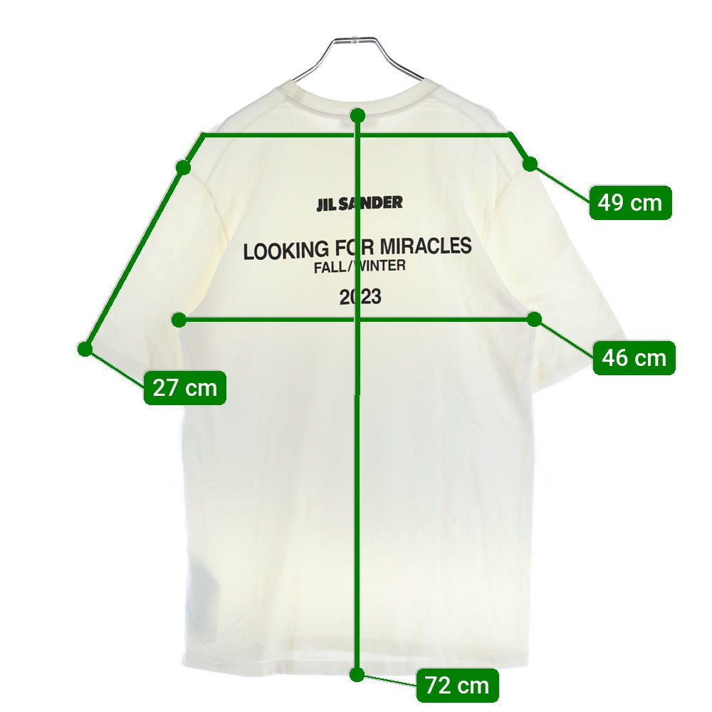 JIL SANDER(ジルサンダー) 23AW T-Shirt バックロゴプリント 半袖Tシャツ ホワイト J22GC0140 J46219