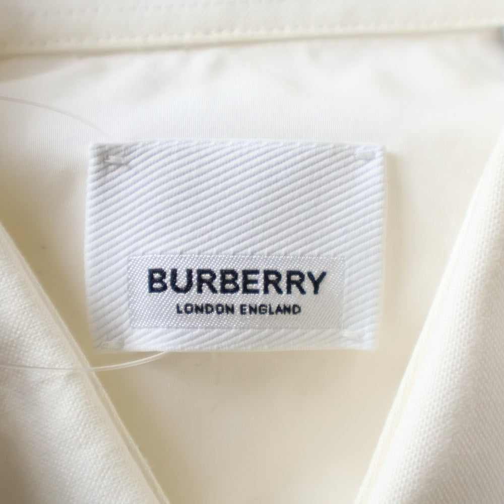 BURBERRY(バーバリー) Kingdom Shirt ロゴ刺繍 長袖シャツ ホワイト 8017217