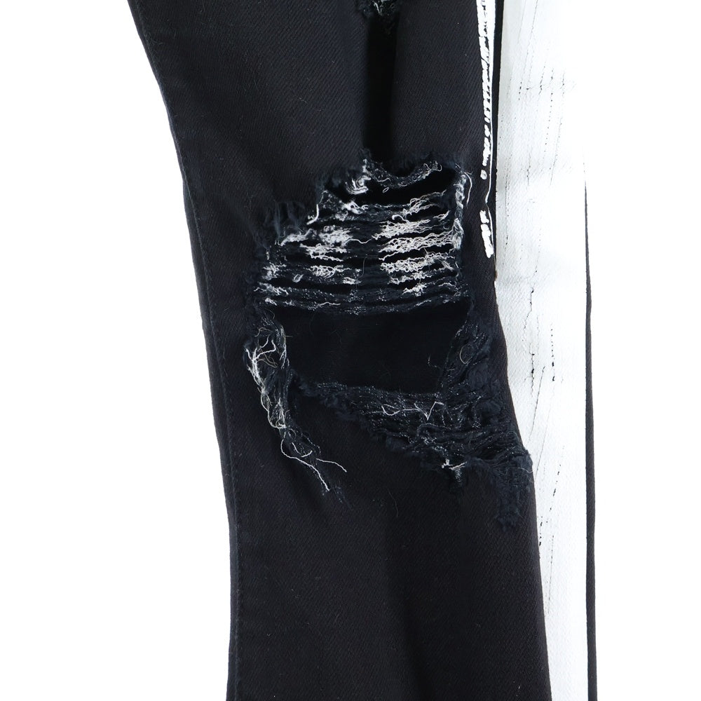 AMIRI(アミリ) Sideline Crush Skinny Jeans ダメージ加工 スキニーパンツ ブラック