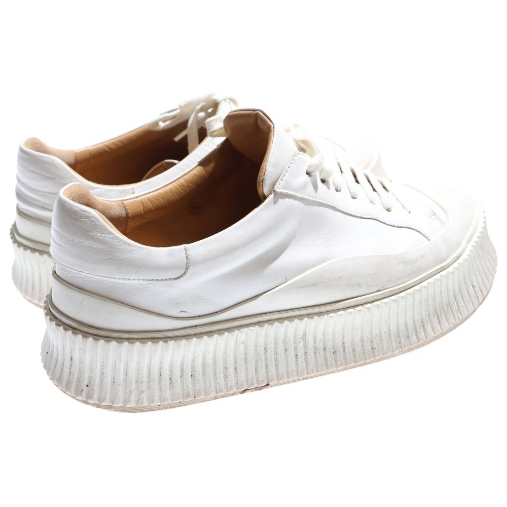 JIL SANDER(ジルサンダー) Plat Form Sneaker プラットフォーム レザーローカットスニーカー ホワイト