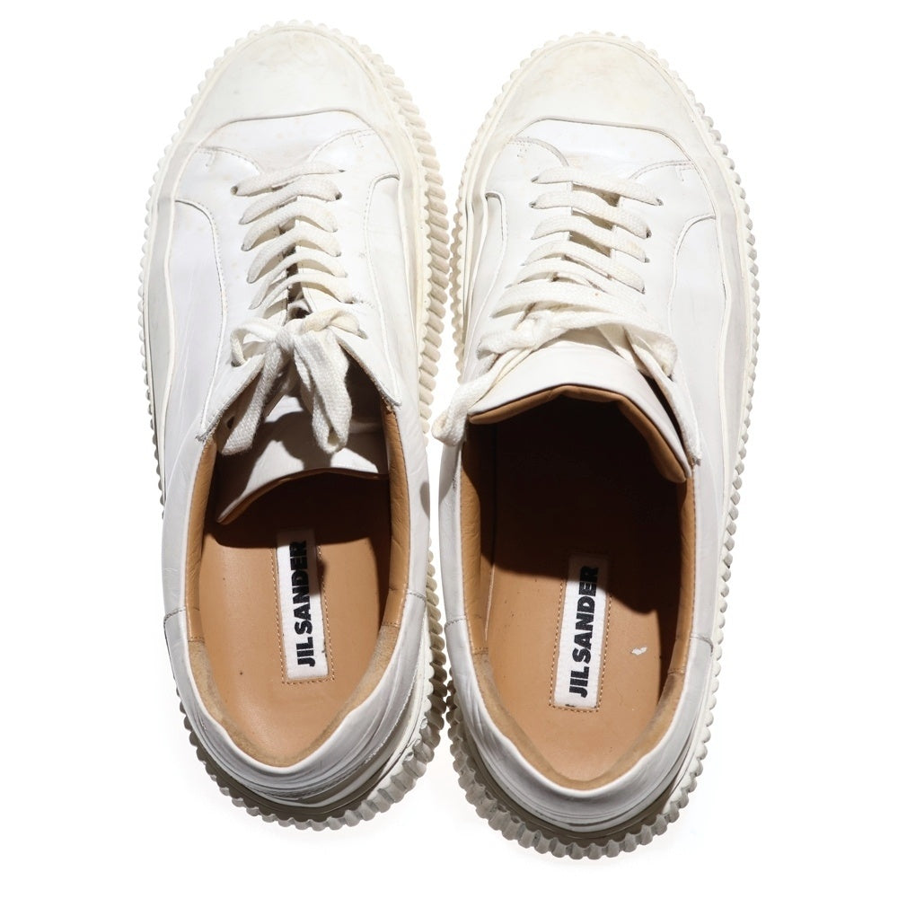 JIL SANDER(ジルサンダー) Plat Form Sneaker プラットフォーム レザーローカットスニーカー ホワイト