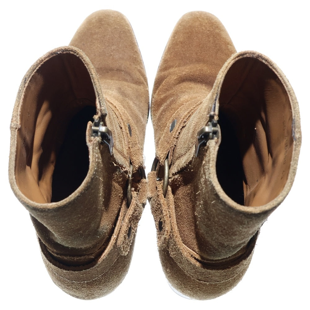 SAINT LAURENT PARIS(サンローランパリ) Wyatt ワイアット スエード ハーネスアンクルブーツ ハイカットブーツ ブラウン