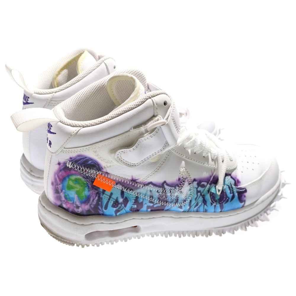 NIKE(ナイキ) ×Off-White AIR FORCE1 MID オフホワイト エアフォース1 グラフィティ ミッドカットスニーカー ホワイト US9.5/27.5cm DR0500-100