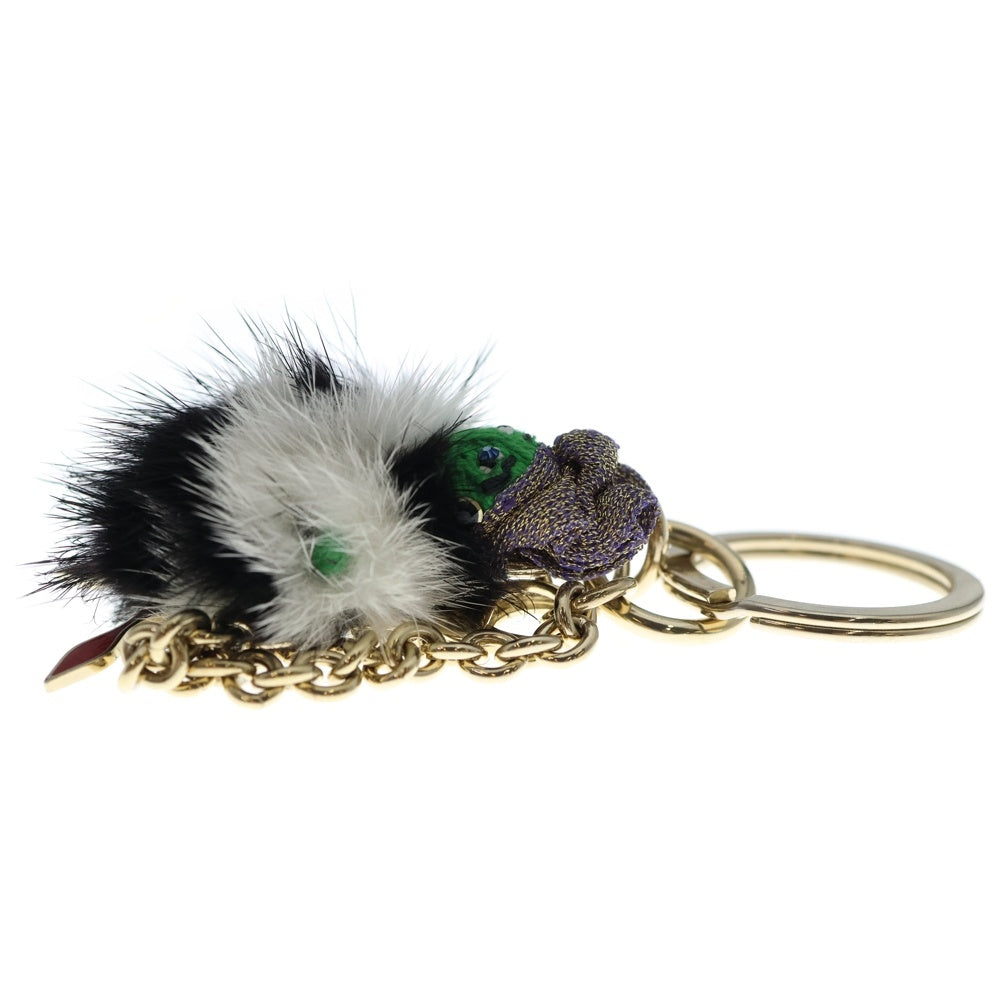 CHRISTIAN LOUBOUTIN(クリスチャンルブタン) Key Ring Mink ミンクファー キーリング キーホルダー ゴールド