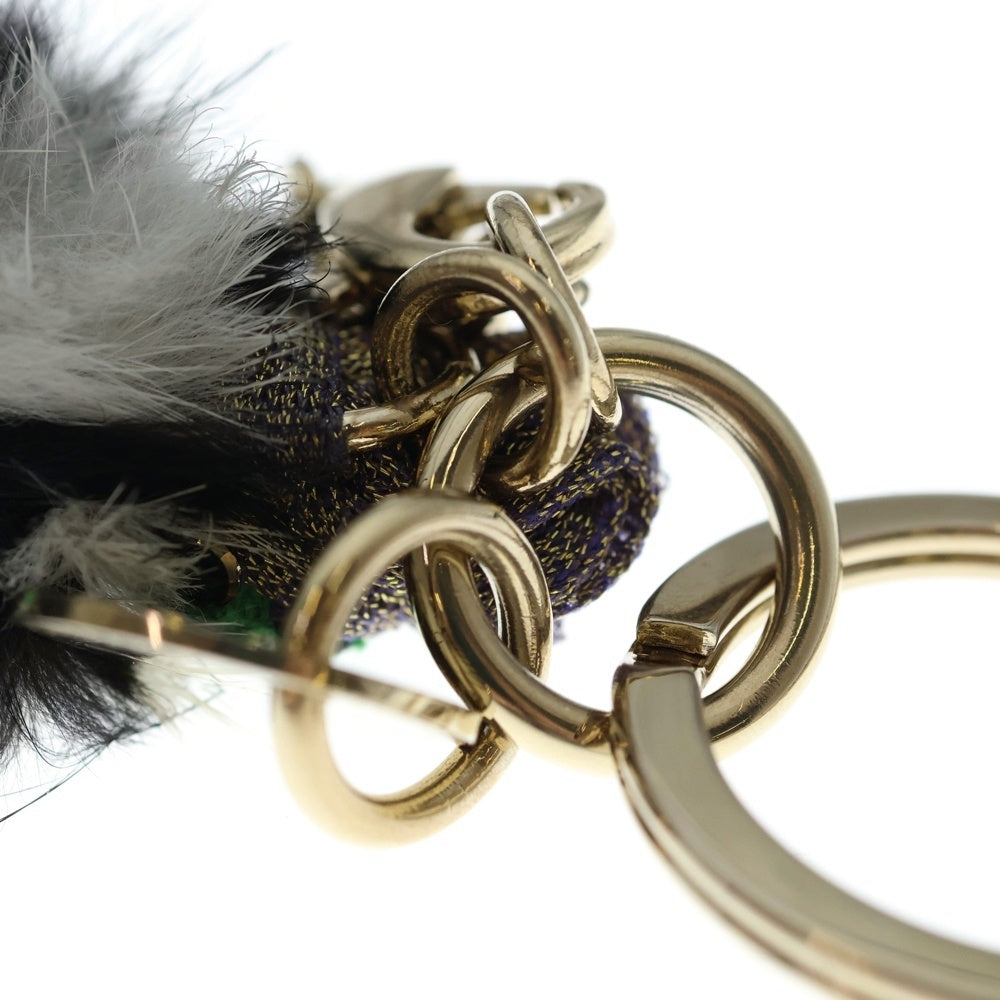 CHRISTIAN LOUBOUTIN(クリスチャンルブタン) Key Ring Mink ミンクファー キーリング キーホルダー ゴールド