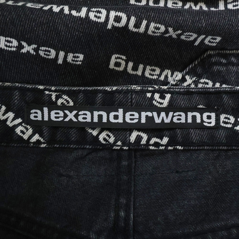ALEXANDER WANG(アレキサンダーワン) Denim Pants グラデーション 総柄デニムパンツ グレー レディース