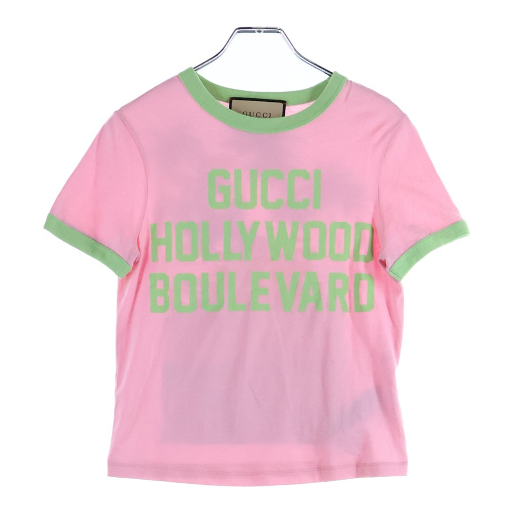 GUCCI(グッチ) Hollywood T-Shirt 半袖Tシャツ ピンク レディース 695816 XJED4