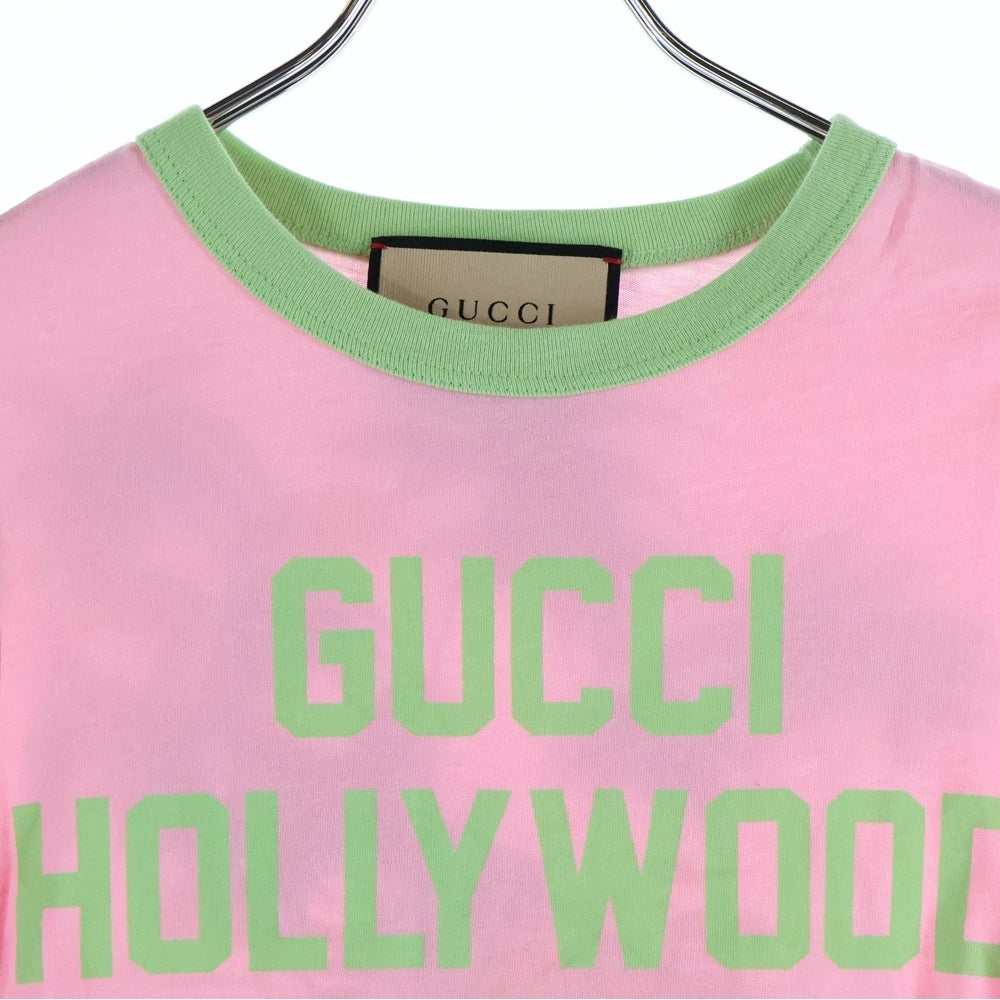 GUCCI(グッチ) Hollywood T-Shirt 半袖Tシャツ ピンク レディース 695816 XJED4