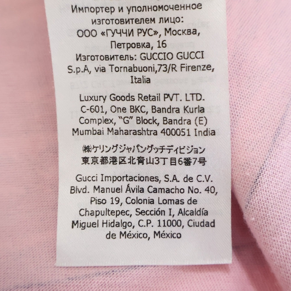 GUCCI(グッチ) Hollywood T-Shirt 半袖Tシャツ ピンク レディース 695816 XJED4