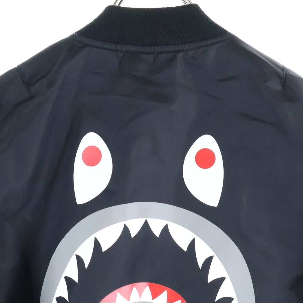 A BATHING APE(アベイシングエイプ) Nylon Jacket シャークロゴ ナイロンジャケット ブラック レディース キッズ