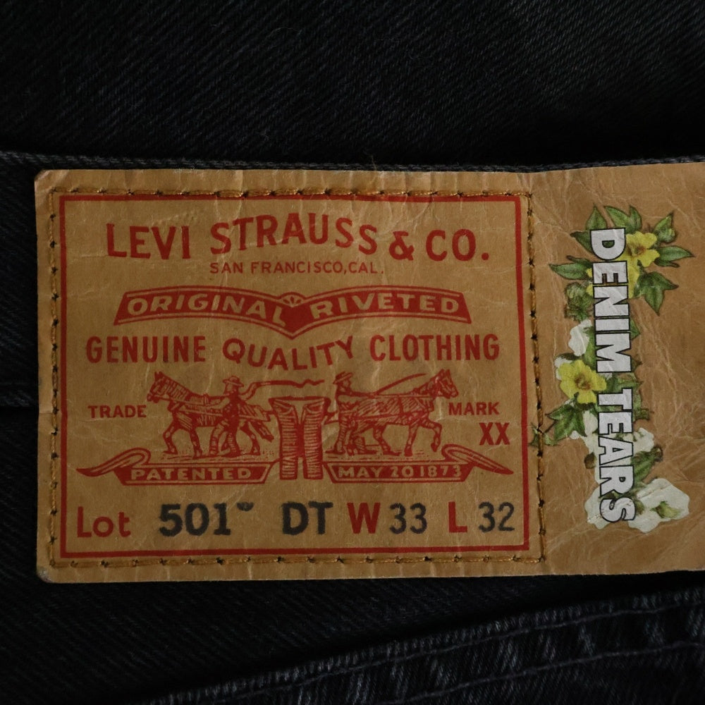 DENIM TEARS(デニムティアーズ) Levi's Denim Pants リーバイス 花柄デニムパンツ ブラック PC9-A1592-0003
