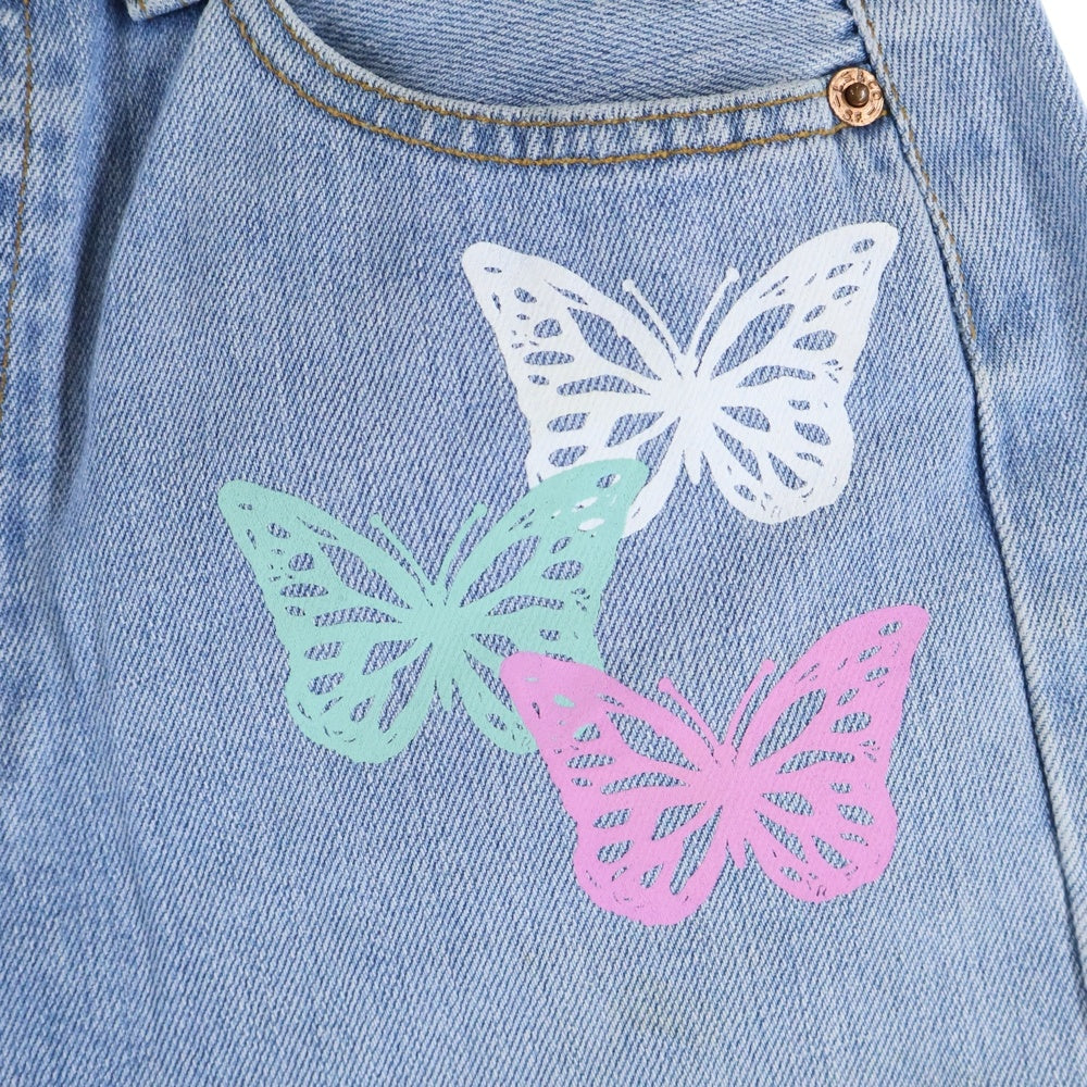 About Dreams(アバウトドリームズ) Denim Shorts ロゴチャーム デニムハーフパンツ ショーツ インディゴ レディース