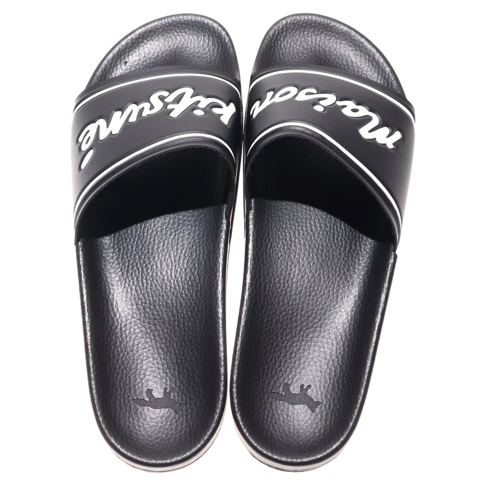 MAISON KITSUNE(メゾンキツネ) HANDWRITTING SLIDES ハンドライティング ロゴ シャワー サンダル ブラック MM04201AA1007