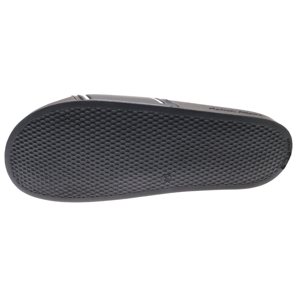 MAISON KITSUNE(メゾンキツネ) HANDWRITTING SLIDES ハンドライティング ロゴ シャワー サンダル ブラック MM04201AA1007