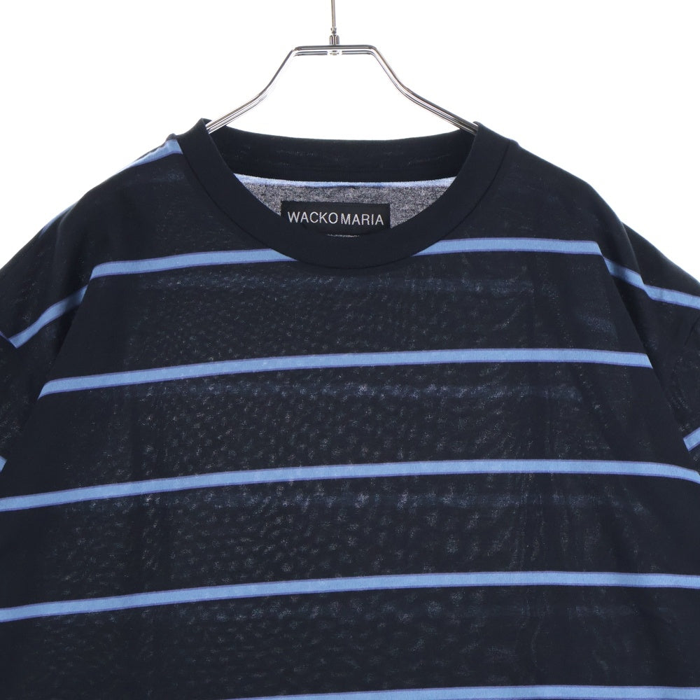 WACKO MARIA(ワコマリア) STRIPED CREW NECK T-SHIRT ボーダー 半袖Tシャツ ブラック