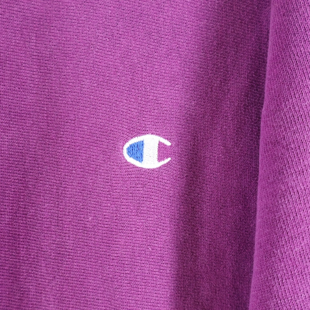 CHAMPION(チャンピオン) 90S Reverse Weave Sweatshirt ロゴ刺繍 リバースウィーブ クルーネックスウェットトレーナー パープル