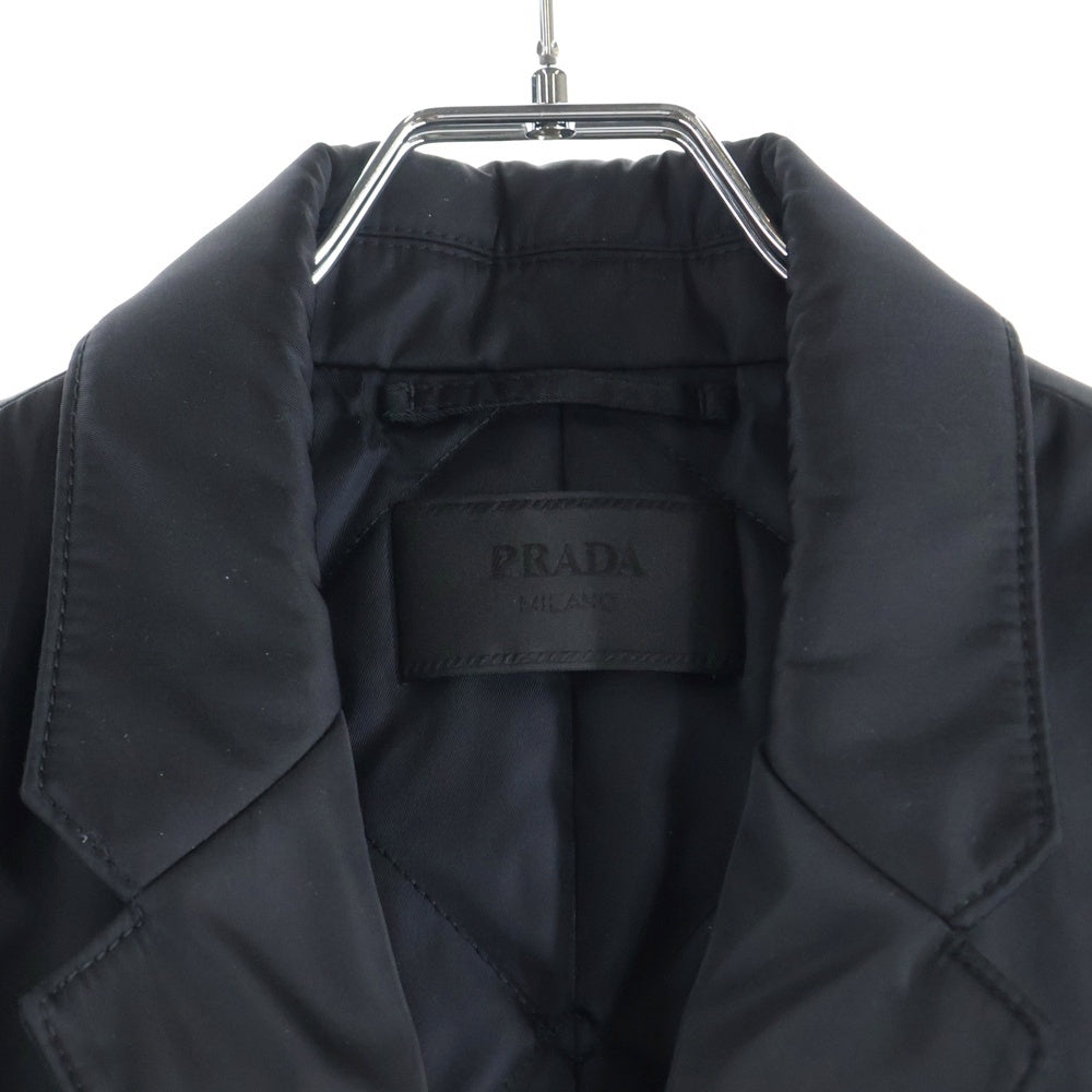 PRADA(プラダ) 3B Nylon Tailored Jacket トライアングルロゴ 裏地キルティング ナイロンテーラードジャケット ブラック SD1240