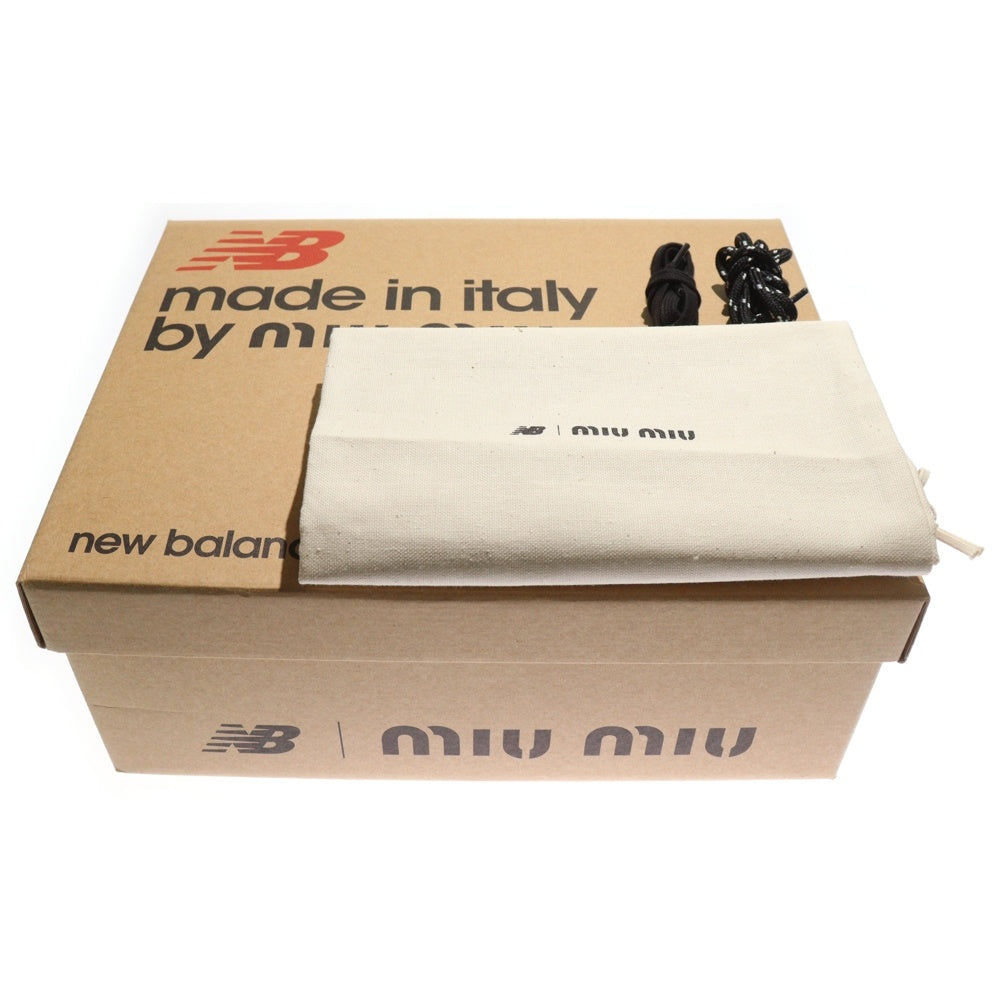 New Balance(ニューバランス) ×miumiu 530 SL ミュウミュウ ダメージ加工 レザーローカットスニーカー ブラウン