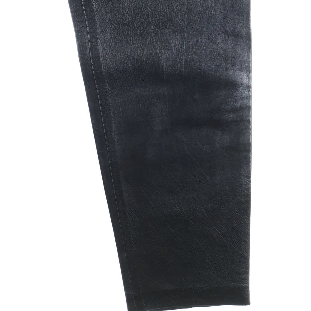 Maison Margiela 0(メゾンマルジェラ) アーカイブ レザードッキング スウェットパンツ ブラック/ネイビー