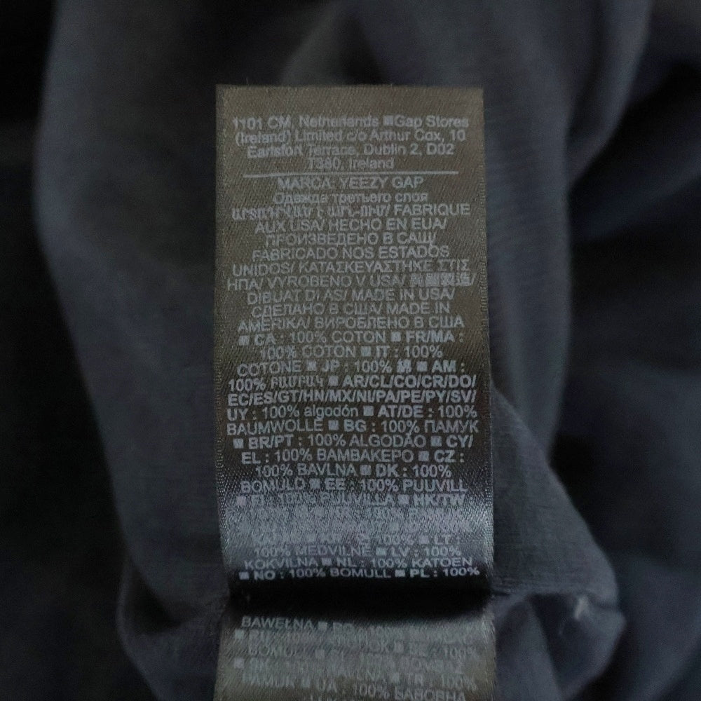 Yeezy Gap Engineered by Balenciaga(イージー ギャップ エンジニアードバイ バレンシアガ) DOVE HOODIE フロントロゴ バックプリント スウェットプルオーバーパーカー フーディー ブラック