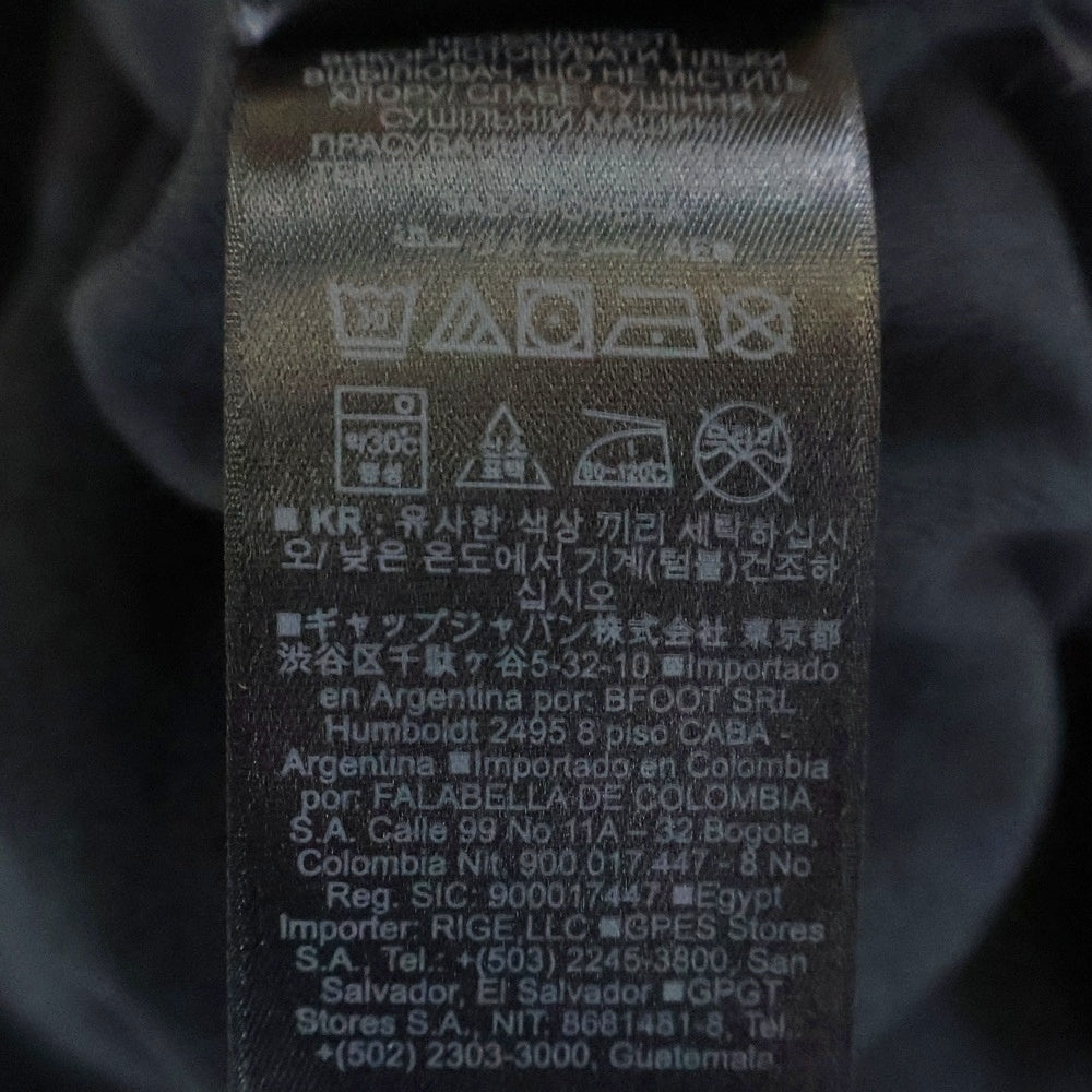 Yeezy Gap Engineered by Balenciaga(イージー ギャップ エンジニアードバイ バレンシアガ) DOVE HOODIE フロントロゴ バックプリント スウェットプルオーバーパーカー フーディー ブラック