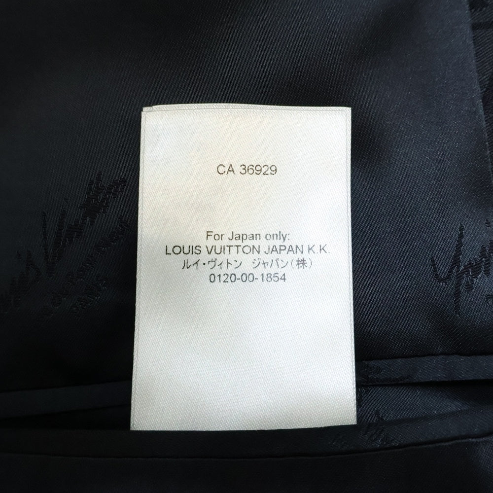LOUIS VUITTON(ルイヴィトン) 24AW ロゴ総柄 テーラードウールブルゾン ブラック RM242MF DLI HRFB1E