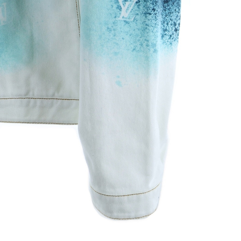 LOUIS VUITTON(ルイヴィトン) 23SS スプレーモノグラムデニムトラッカージャケット ホワイト RM231M U14 HOA10W