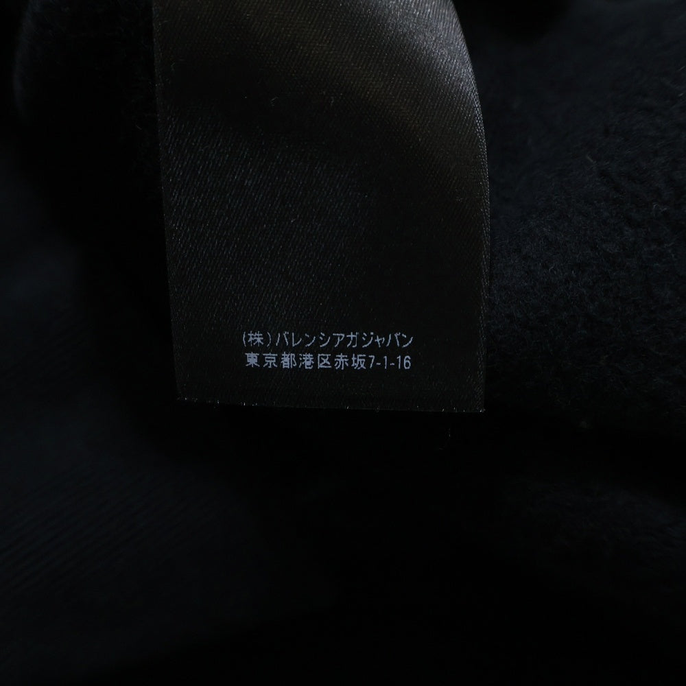 BALENCIAGA(バレンシアガ) BBロゴ刺繍 スウェットプルオーバーパーカー ブラック 570811 TJV85