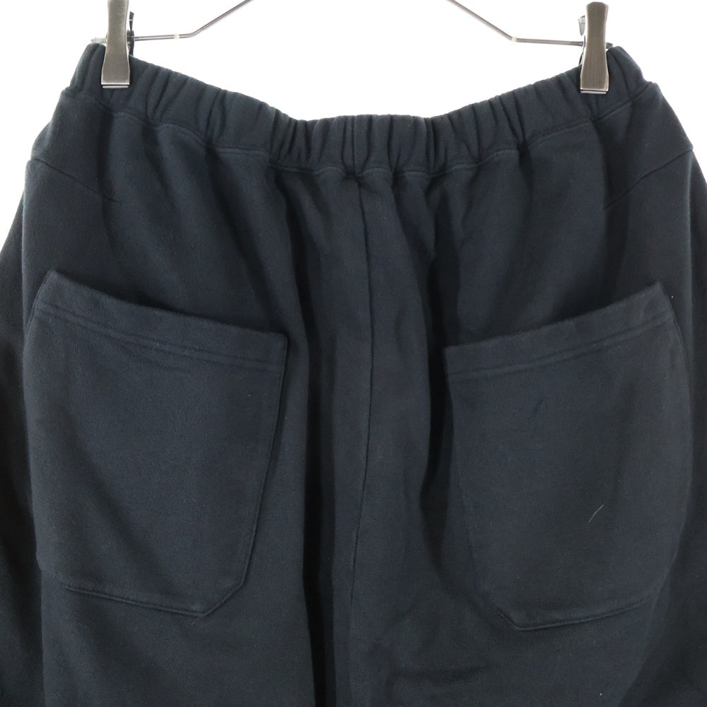 ANCELLM(アンセルム) TUCK SWEAT SHORTS ワイドスウェット ハーフパンツ ショートパンツ ブラック ANC-PT81