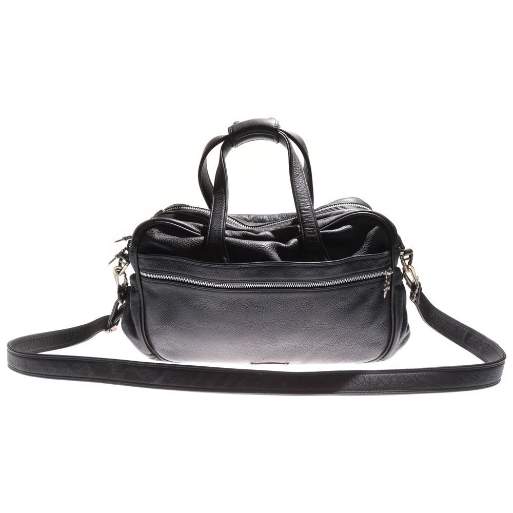 CHROME HEARTS(クロムハーツ) DIAPER BAG LEATHER SHOULDER 2WAY BAG ダイパー レザーショルダーバッグ ブラック